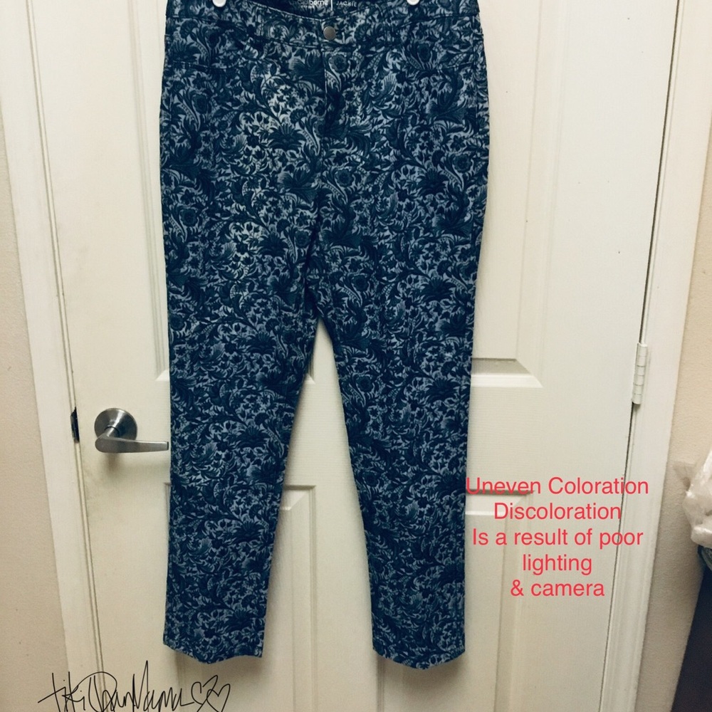 Liz Claiborne NY Jackie Printed Ankle Jean SZ 10R